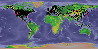 Map of all geo-referenced specimens of the Nicrophorinae
